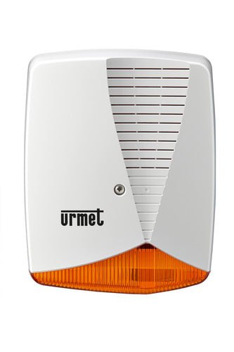 URMET - Sirena esterna autoalimentata con lampeggiante EN50131-4 grado 2, 1061, 1067 e 1068 per esterno EN50131.