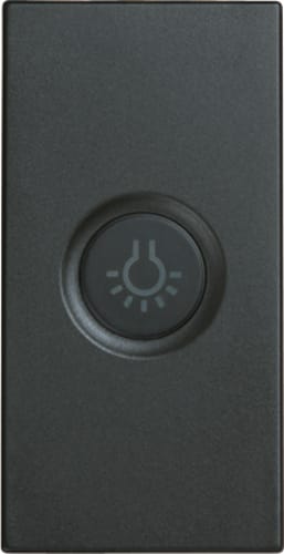 URMET - Copritasto illuminabile simbolo luce 1 modulo Nea antracite DIFF.TRASP.