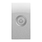 URMET - Copritasto illuminabile simbolo luce trasparente 1 modulo in alluminio Nea.