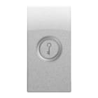 URMET - Copritasto illuminabile simbolo chiave, 1 modulo, Nea, alluminio, differenziale trasparente.