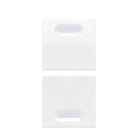 URMET - Coppia copritasto senza simboli per dispositivi Yokis, 1 modulo, Nea, bianco ghiaccio, 1M BG.