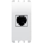URMET - Presa telefonica RJ12 6/6, 1 modulo, Nea, bianco ghiaccio MORS 1M BG.