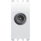 URMET - Presa TV-SAT passante maschio, 1 modulo, attenuazione 18 dB, colore bianco ghiaccio.