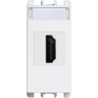 URMET - Connettore HDMI adattatore 19 poli F/F, 1 modulo, Nea, presa bianca.