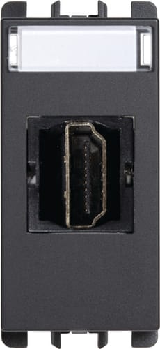 URMET - Connettore HDMI adattatore 19 poli F/F antracite 1 modulo Nea PRESA HDMI antracite 1 modulo
