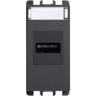 URMET - Connettore USB morsetti a vite presa antracite 1 modulo Nea.