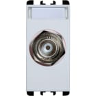 URMET - Presa coassiale BNC per cavo RG58, 1 modulo a crimpare, Nea, bianco, 50 Ohm, 1M B.