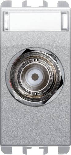 URMET - Presa coassiale BNC RG58 1 modulo a crimpare, Nea, alluminio, 50 Ohm, 1M.
