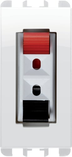 URMET - Presa Hi-Fi per altoparlante, 1 modulo, Nea, bianco ghiaccio PRESA HI-FI 1M BG.