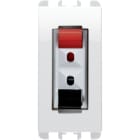 URMET - Presa Hi-Fi per altoparlante, 1 modulo, Nea, bianco ghiaccio PRESA HI-FI 1M BG.