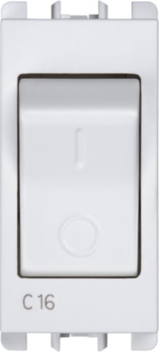 URMET - interruttore magnetotermico 1 modulo 1P+N C 16A Nea bianco mgnterm 1P+NC 16A 1M