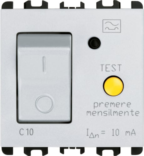 URMET - Interruttore magnetotermico differenziale 10A 2 moduli bianco Nea