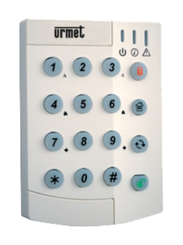 URMET - Tastiera di comando a LED per centrali wireless 1051 e Zeno PRO, supplementare.