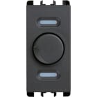 URMET - Dimmer rotativo e deviatore push-push per carichi resistivi, 1 modulo, 230Vac, Nea, antracite POTENZ.ROT.+ PUSH-PUSH.