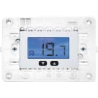 URMET - Termostato elettronico digitale con supporto 3 moduli per scatola 503, 230V, Nea, bianco, uscita rele LCD.