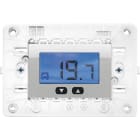 URMET - Termostato elettronico digitale con supporto per scatola 503, 230V, Nea, alluminio, display LCD e uscita rele 3 moduli.