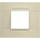 URMET - Placca tecnopolimero monocromatica avorio 2 moduli serie antracite Kàdra.