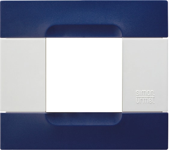 URMET - Placca tecnopolimero blu sidney 2 moduli serie bianca Kàdra 2MSS