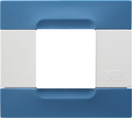 URMET - Placca tecnopolimero azzurro atene 2 moduli serie bianca Kàdra.