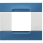 URMET - Placca tecnopolimero azzurro atene 2 moduli serie bianca Kàdra.