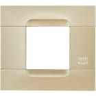 URMET - Placca tecnica monocolore oro 2 moduli, serie metallizzata Kàdra Monochrome.