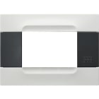URMET - Placca tecnopolimero serie antracite Kàdra bianco helsinki 3 moduli.