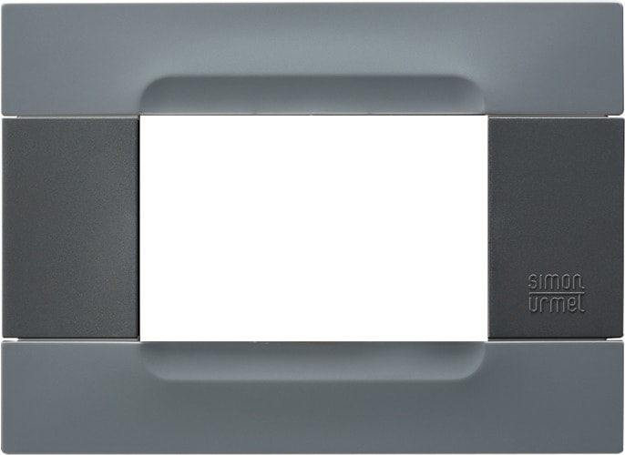 URMET - Placca tecnopolimero grigio berlino 3 moduli Kàdra serie antracite.