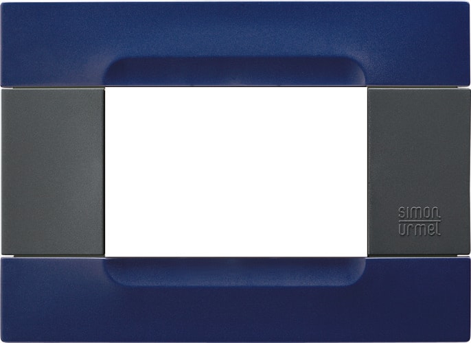 URMET - Placca tecnopolimero serie antracite blu sidney 3 moduli Kàdra.