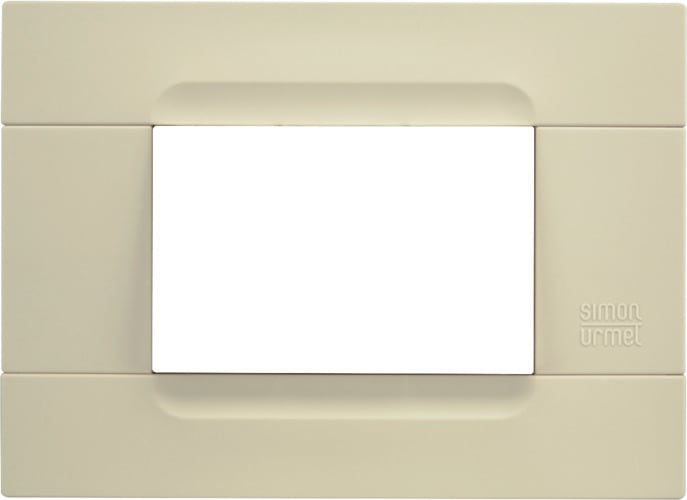 URMET - Placca tecnopolimero serie antracite avorio 3 moduli Kàdra.