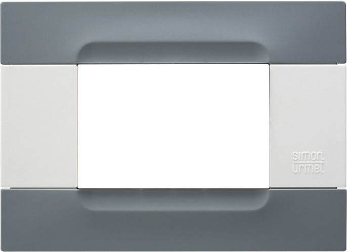 URMET - Placca tecnopolimero grigio berlino 3 moduli Kàdra serie bianca.