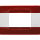 URMET - Placca tecnopolimero rosso pechino 3 moduli serie bianca Kàdra.