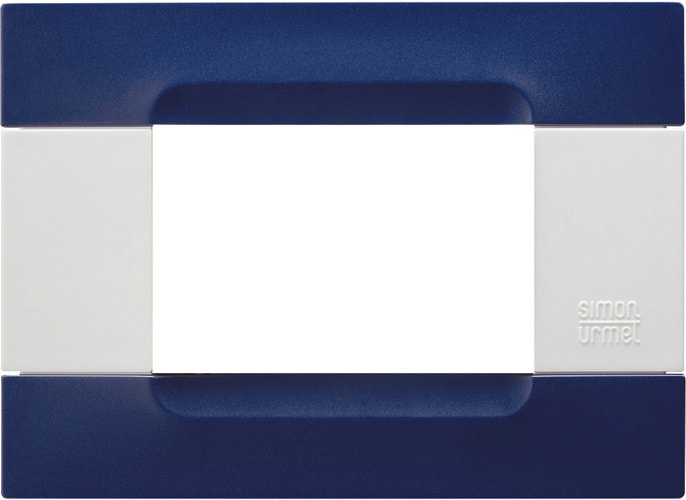 URMET - Placca tecnopolimero blu sidney 3 moduli Kàdra serie bianca.