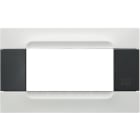 URMET - Placca 4 moduli serie antracite Kàdra tecnopolimero bianco helsinki 4M.