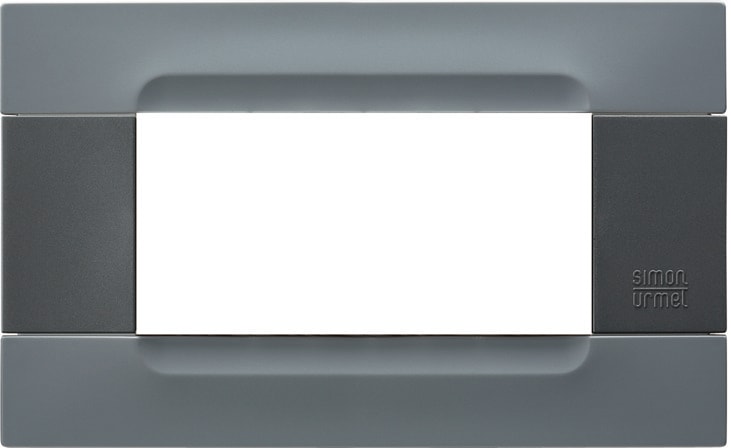 URMET - Placca tecnopolimero grigio berlino 4 moduli serie Kàdra antracite.