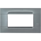 URMET - Placca tecnica monochrome acciaio 4 moduli Kàdra serie metallizzata.