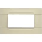 URMET - Placca tecnopolimero serie antracite avorio 4 moduli Kàdra monocromatica.