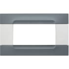 URMET - Placca tecnopolimero grigio berlino 4 moduli serie bianca Kàdra.
