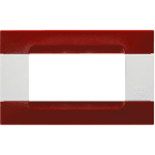 URMET - Placca tecnopolimero serie bianca Kàdra rosso pechino 4 moduli.