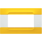 URMET - Placca tecnopolimero giallo lisbona 4 moduli Kàdra serie bianca.