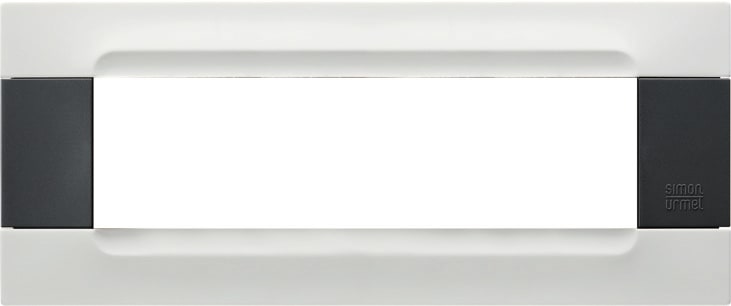 URMET - Placca tecnopolimero serie antracite Kàdra bianco helsinki 7 moduli.