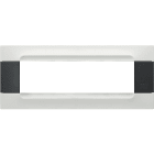 URMET - Placca tecnopolimero serie antracite Kàdra bianco helsinki 7 moduli.