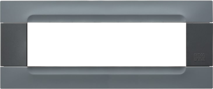 URMET - Placca tecnopolimero grigio berlino 7 moduli Kàdra serie antracite.