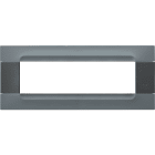 URMET - Placca tecnopolimero grigio berlino 7 moduli Kàdra serie antracite.