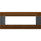 URMET - Placca tecnopolimero serie antracite Kàdra marrone L'Havana 7 moduli.