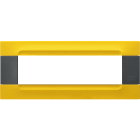 URMET - Placca tecnopolimero serie antracite Kàdra giallo lisbona 7 moduli.