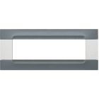 URMET - Placca tecnopolimero grigio berlino 7 moduli serie bianca Kàdra.