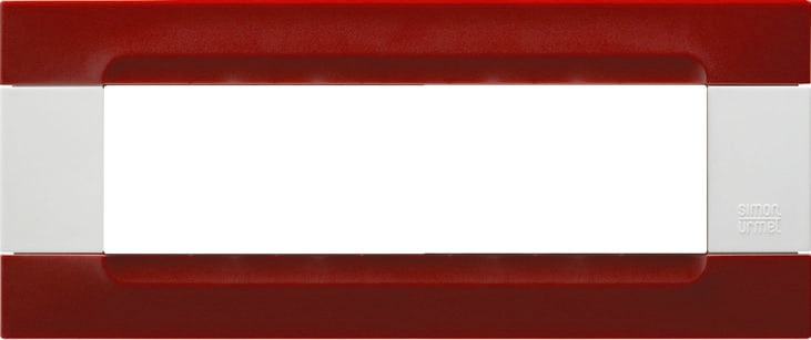 URMET - Placca tecnopolimero rosso pechino 7 moduli serie bianca Kàdra.