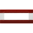 URMET - Placca tecnopolimero rosso pechino 7 moduli serie bianca Kàdra.