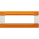 URMET - Placca 7 moduli Kàdra serie bianca tecnopolimero arancio San Francisco 7M.