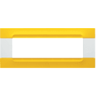 URMET - Placca tecnopolimero giallo lisbona 7 moduli Kàdra serie bianca.